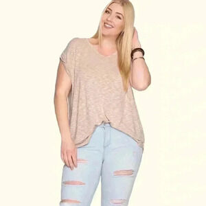 ➕ | "Isla" Slub Knit V-Neck Hacci Top